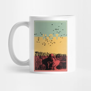 Man Bird Watching Graphic Art Mug